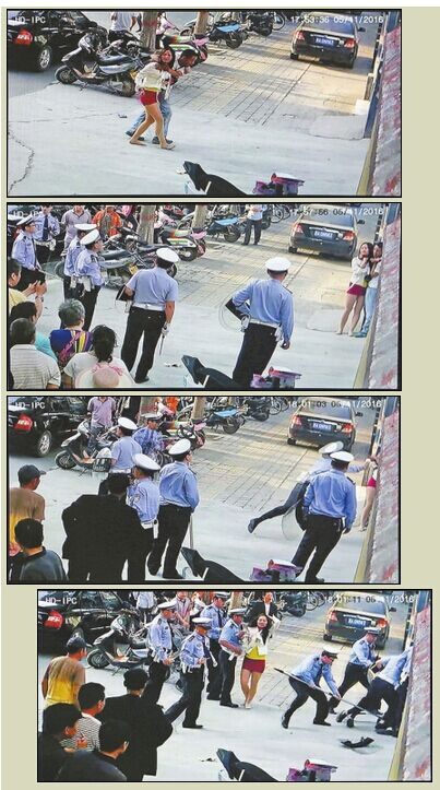 郑州闹市区一女孩被年轻男子持刀挟持 民警空手夺刃救弱女