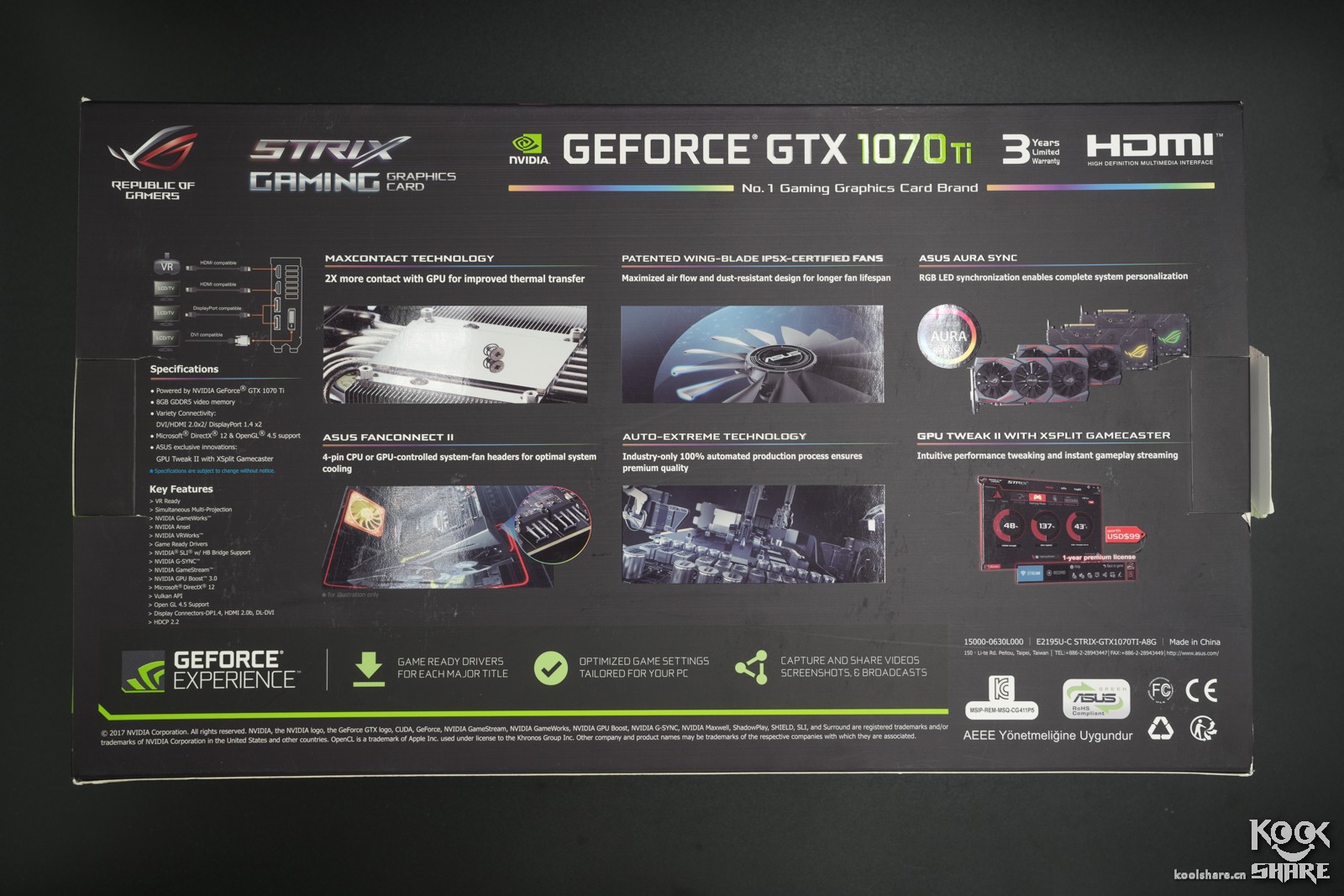 Asus 华硕 ROG-STRIX-GTX1070TI-A8G-GAMING 显卡 评测