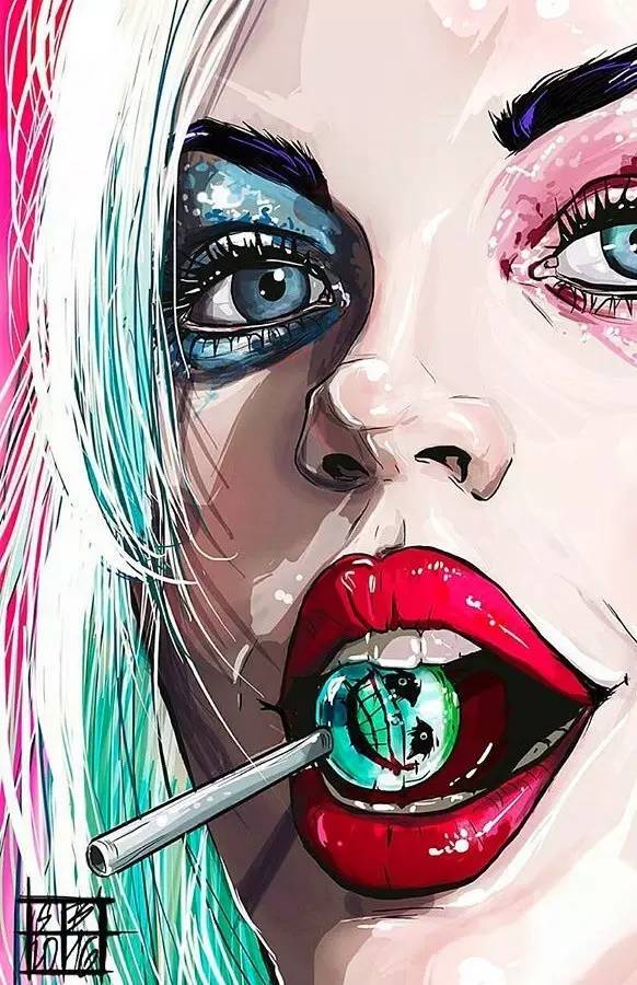 潮壁（bī） | 邪魅的小丑女Harley Quinn，简直让人无法自拔