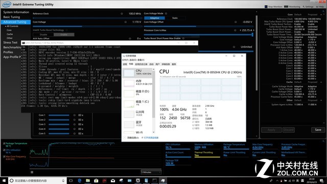 真能上4.8GHz？i9 8950HK旗舰级CPU超频感受