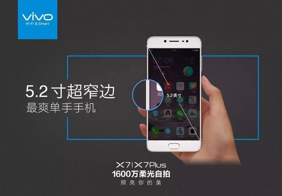 新品5.2英寸单手最爽，售价2498元起的vivo X7/X7Plus要照亮你的美