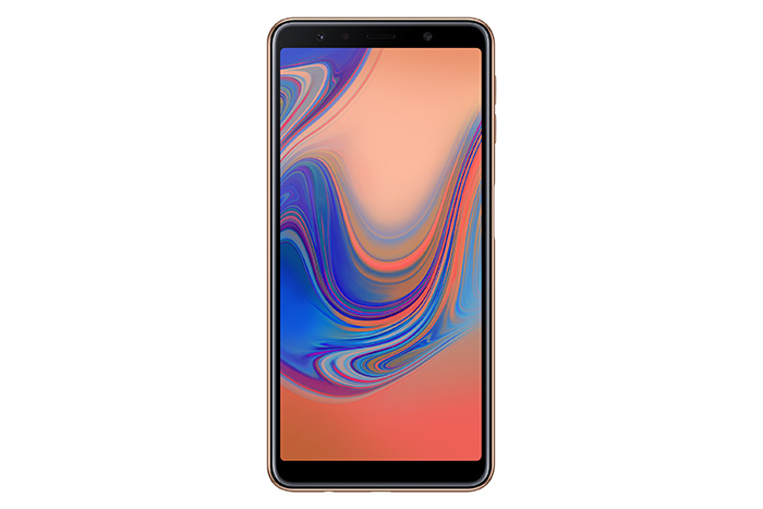 三星公布Galaxy A7(2018）手机上，要为2020年S10通水三摄照相了