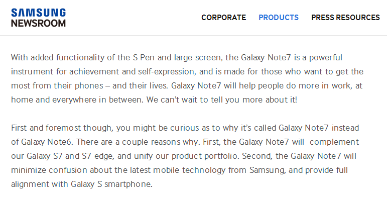 总算来啦，三星官方确定Galaxy Note 7公布时间