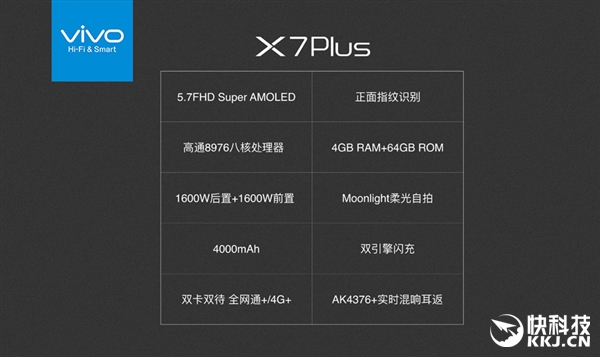 李敏镐驾临！vivo X7Plus宣布开售：主推自拍照HiFi