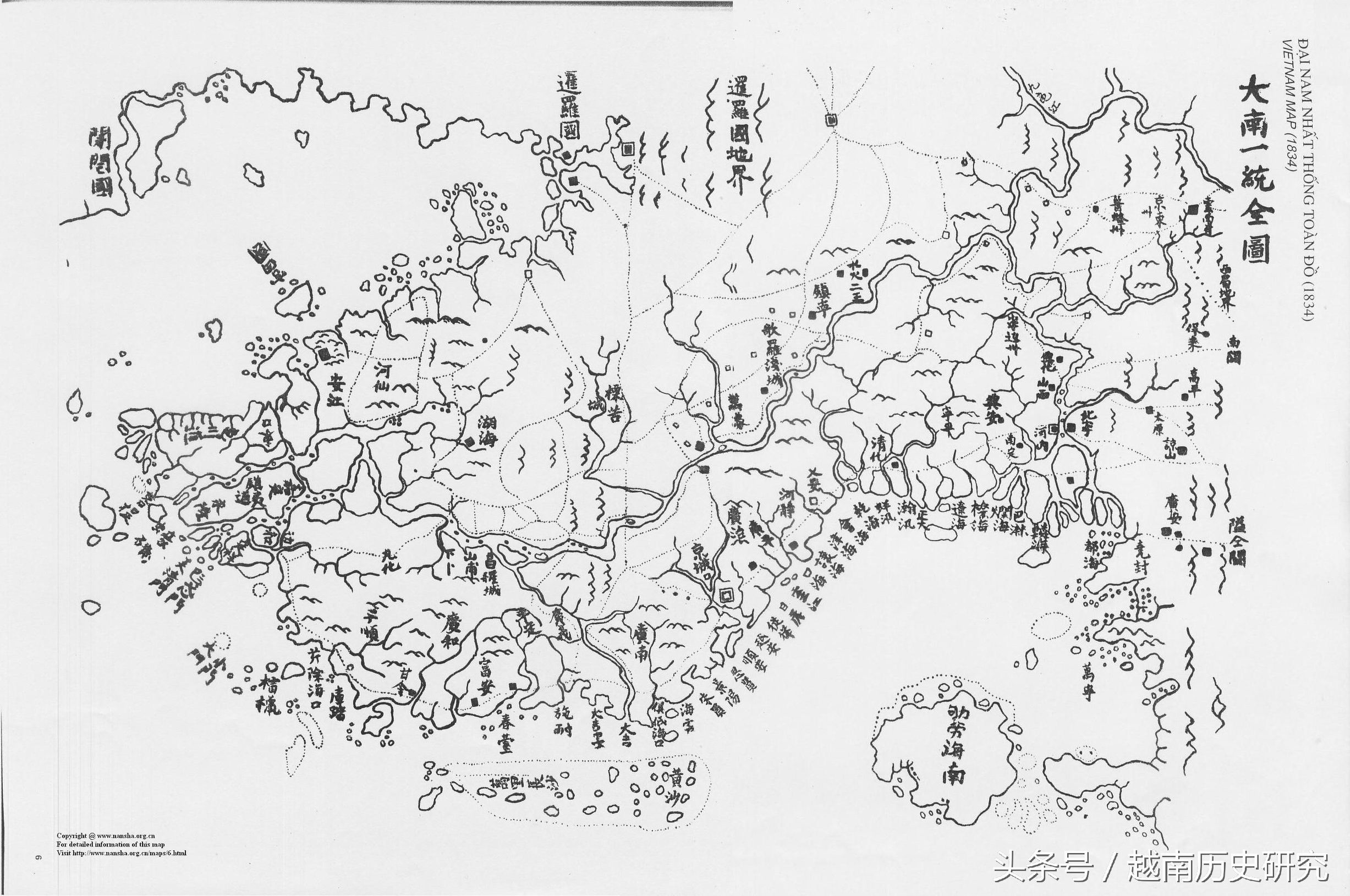 越南历代古地图，简直就是山寨版中国