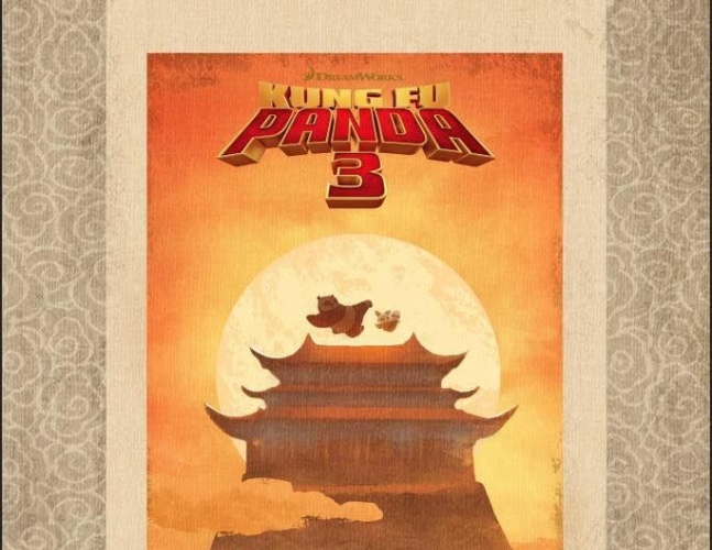 《功夫熊猫3》曝中国古画风格海报 阿宝变侠客