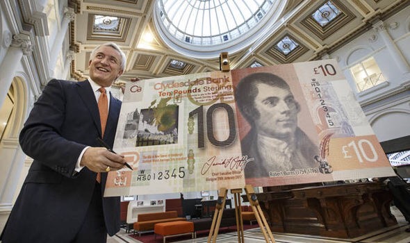 英国苏格兰克莱德斯戴尔银行明年发行新版10英镑塑料钞