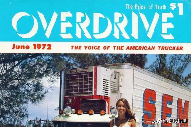 卡车女模特：70年代美国《OVER DRIVE》杂志女模特与卡车的合影