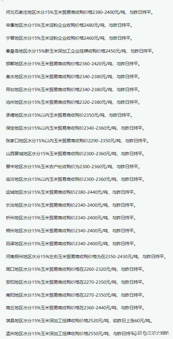 玉米进口量将大幅增加，不是啥好事！今日最新行情是多少？