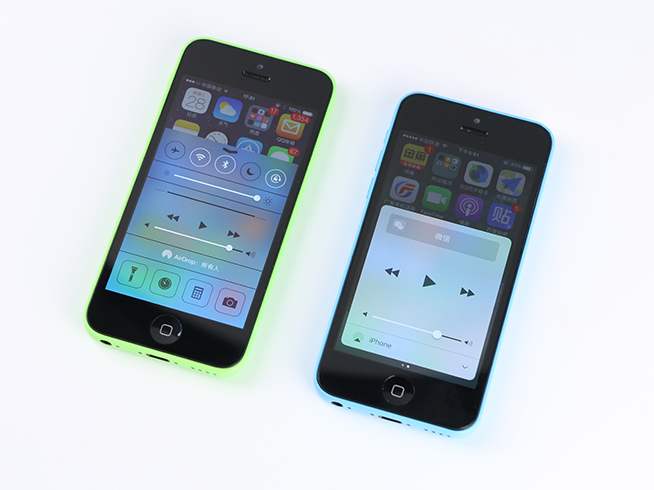 老设备的福利 iPhone 5c iOS 10比照iOS 7