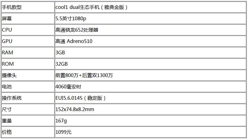 典雅金cool1 dual生态手机上手 堪称最强千元旗舰