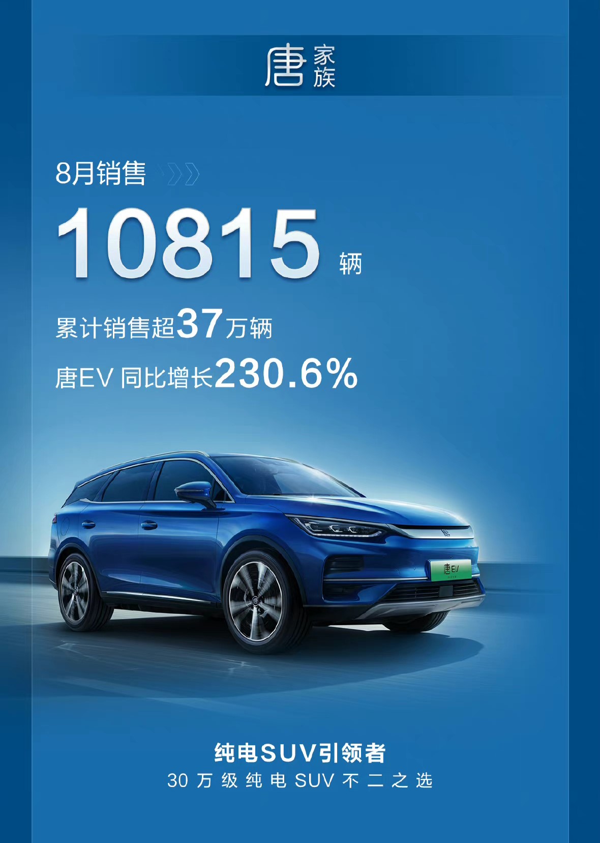 BYD's August sales of 174,915 units announced a year-on-year increase ...