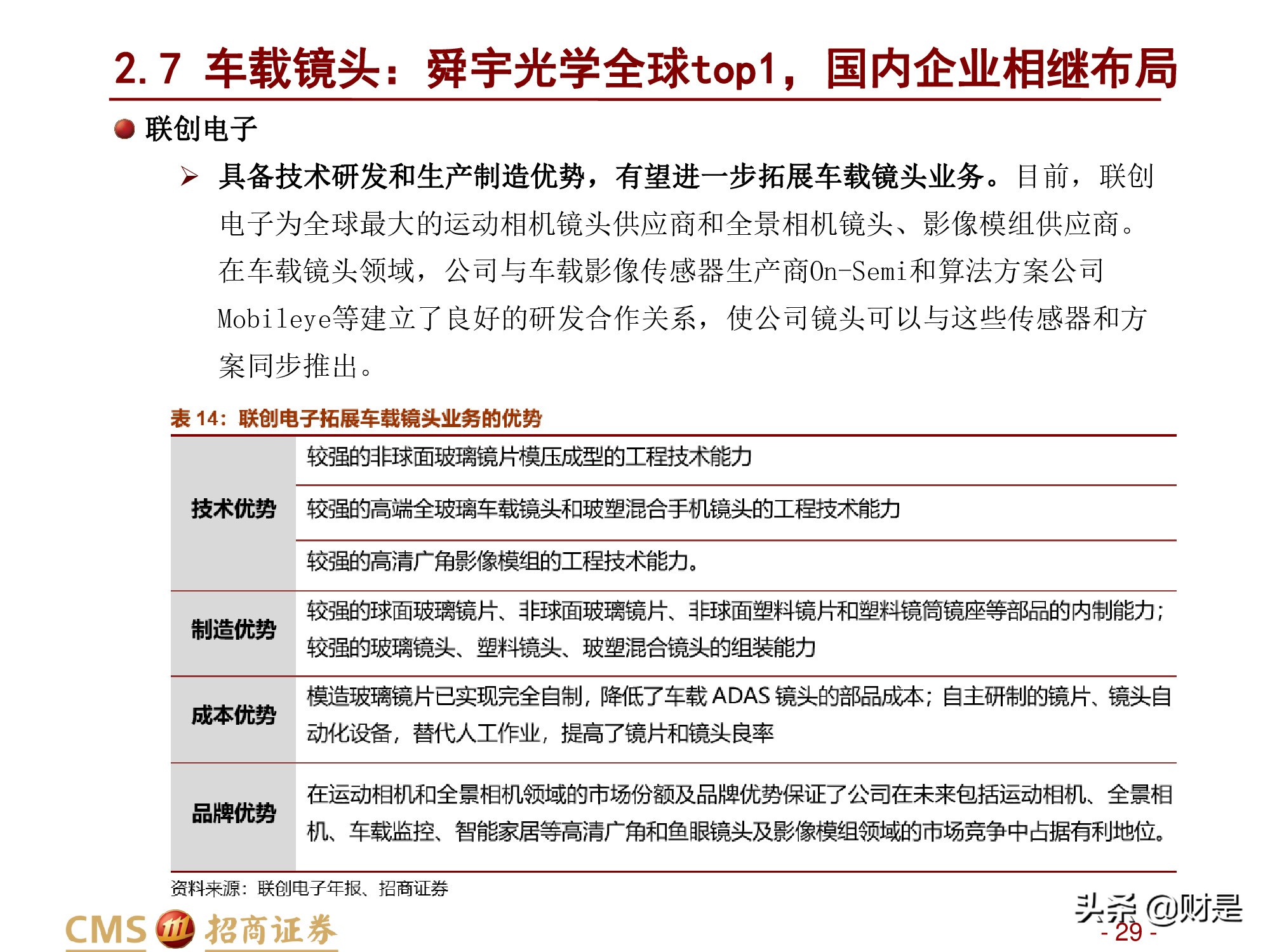 汽车行业研究报告：汽车智能化加速发展，感知层显著受益