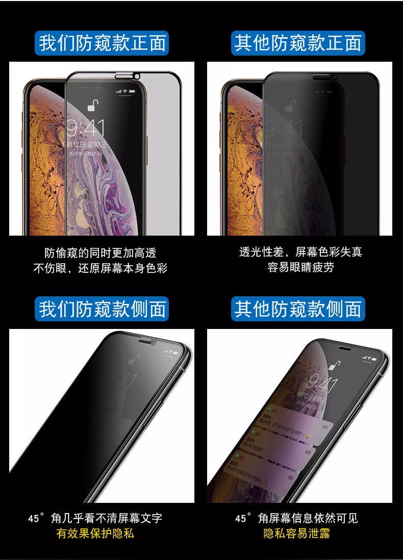 玩手机总觉有人偷窥，用这款高清防偷窥手机膜，再不担心泄露隐私