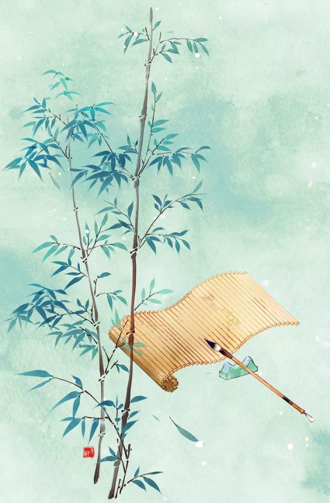 古风美物插画 | 裁为合欢扇，团团似明月