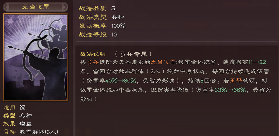 三国志战略版：兵种战法：无当飞军专题攻略
