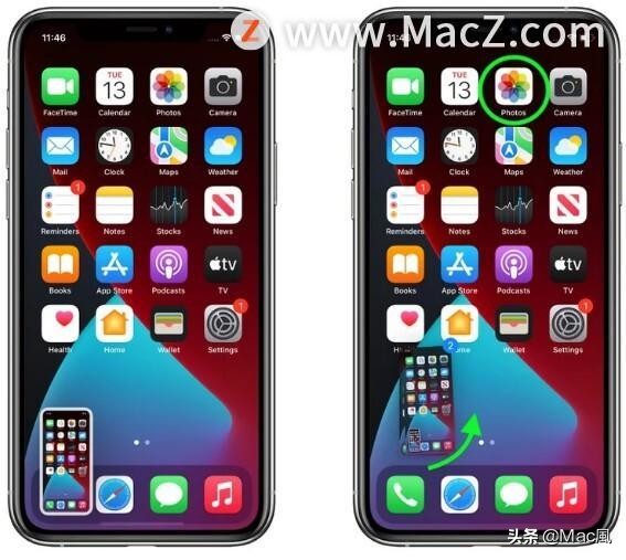 iOS 15 小技巧：拖放屏幕截圖到應用