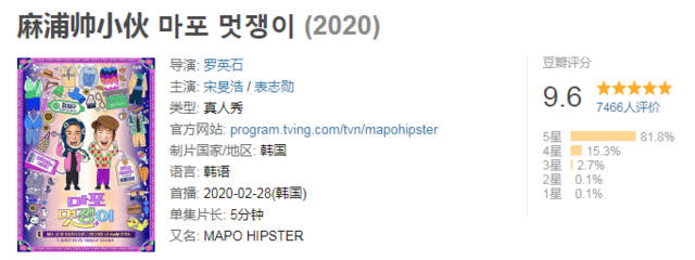 《麻浦帅小伙》P.O宋旻浩时尚综艺，每集13分钟高能爆笑