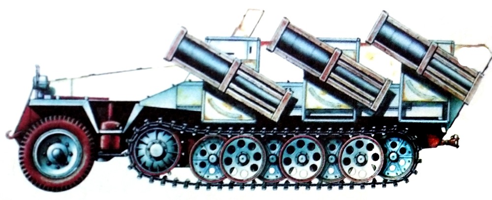 The 251 1 Sd Kfz 4 1 Half Track Armored Rocket Launcher Of The German