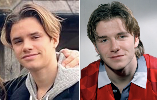 小貝一家同框亮相，四個孩子模仿父親經典髮型，顏值卻都差了不少