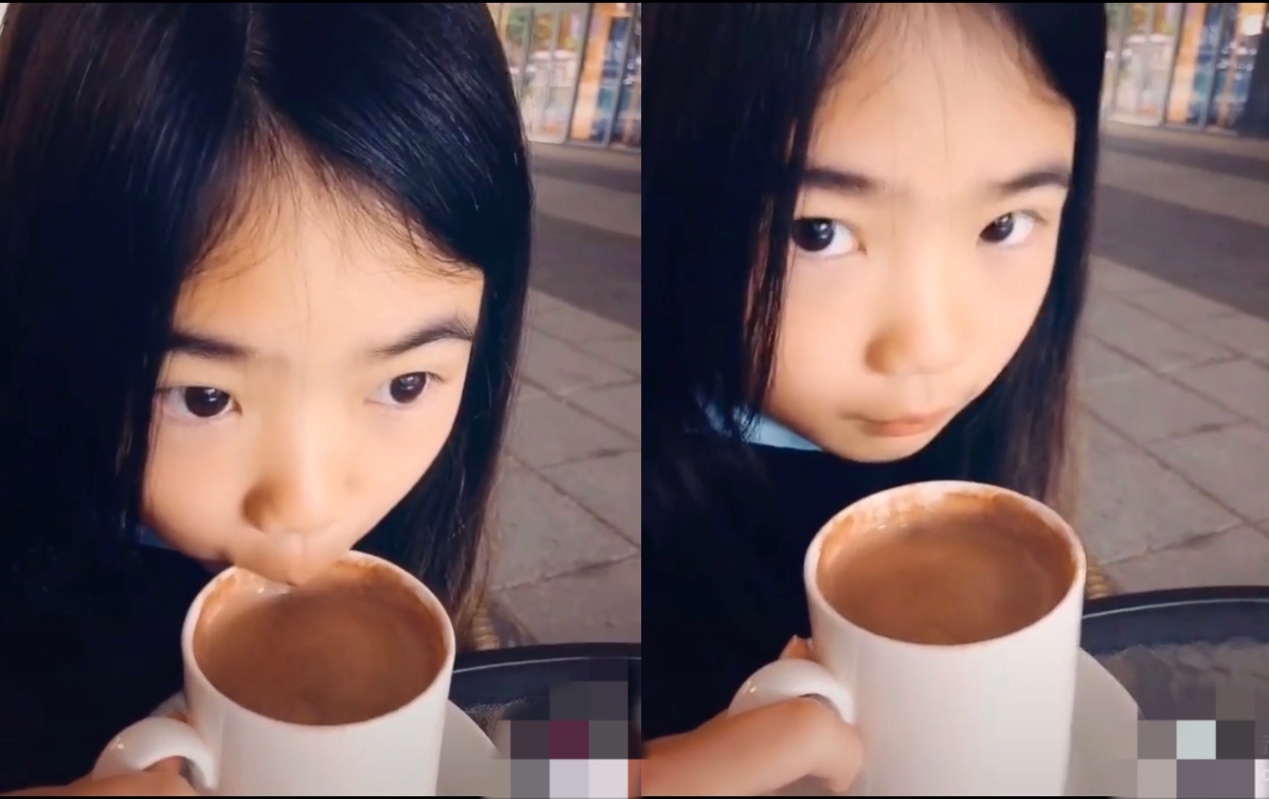 曹格女兒長大變樣，不見一點小時候影子！ 發育迅速嘴角一圈小鬍子