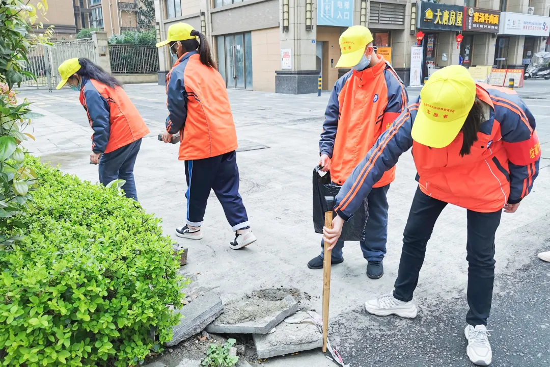 成都市双流区特殊教育学校开展爱国卫生运动