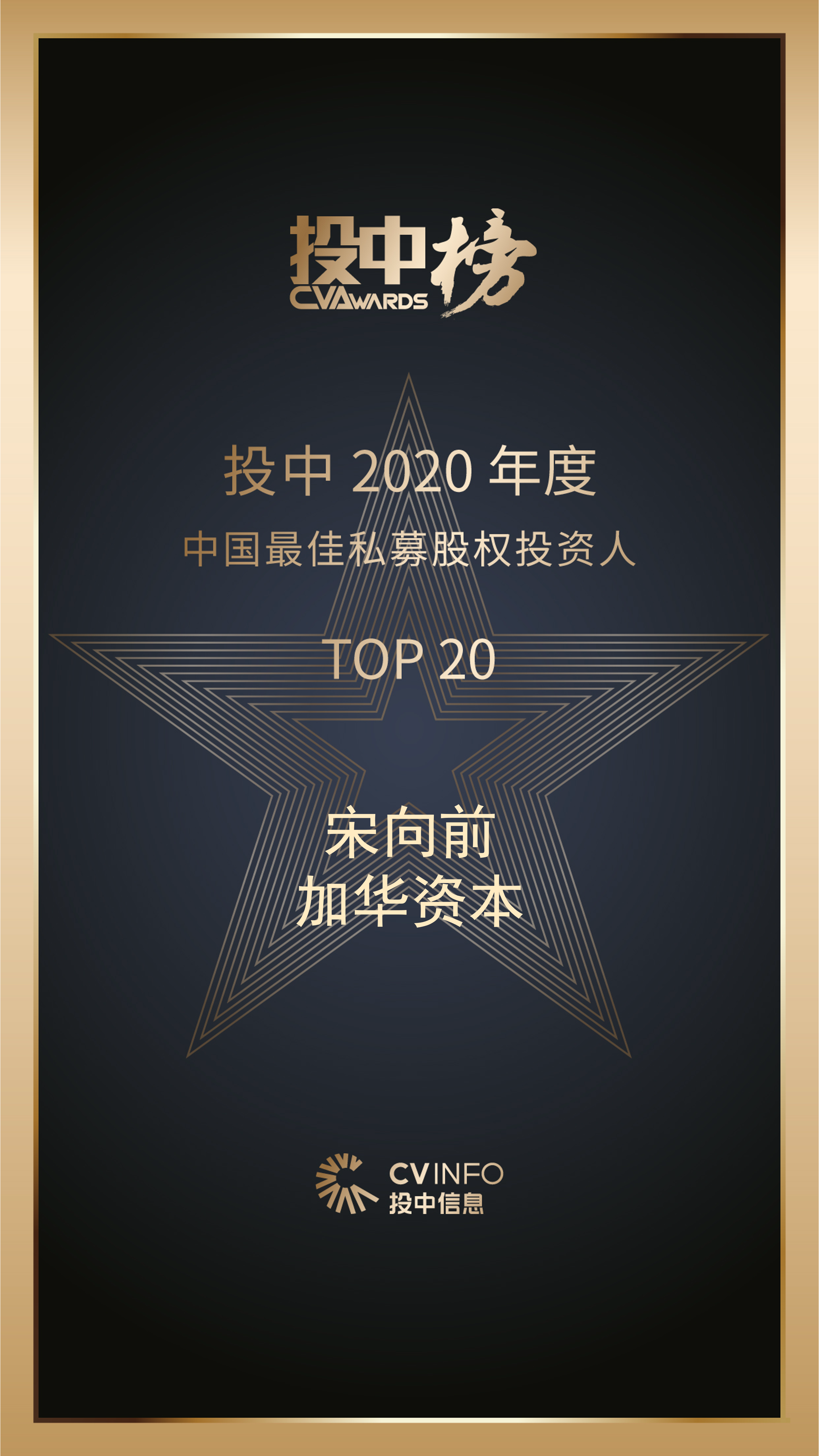 宋向前先生荣获“投中2020年投资人榜”多项殊荣 | 加华新闻