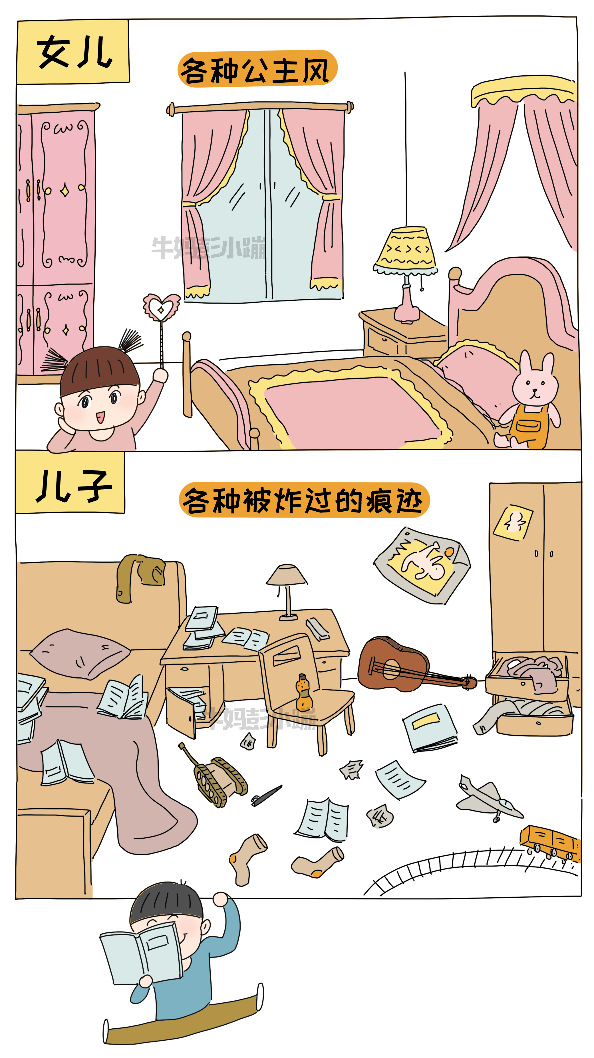 儿子和女儿的差别有多大?这20张图太真实了