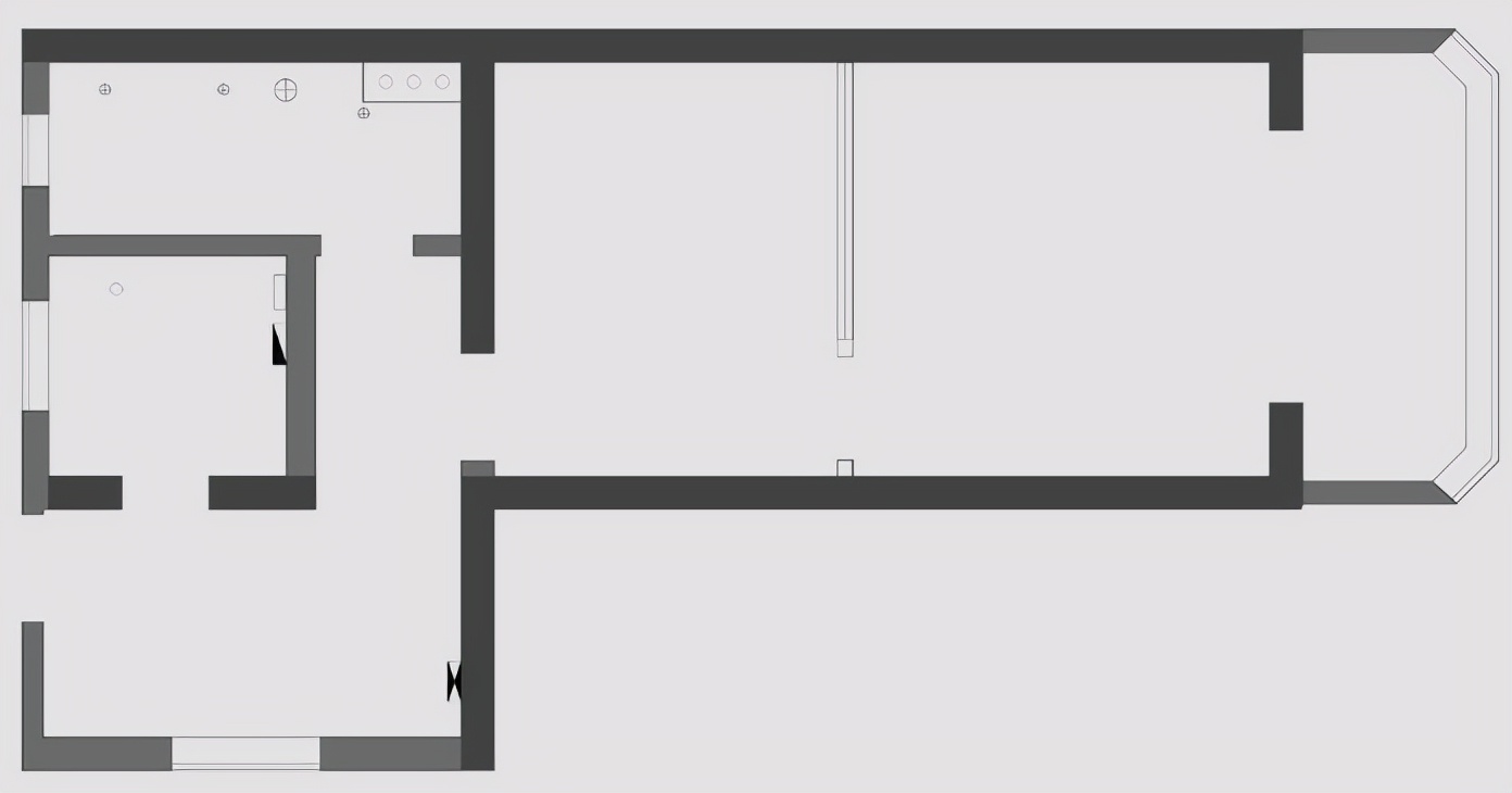 This is called "Snail House". There are five people living in a family of 34 square meters