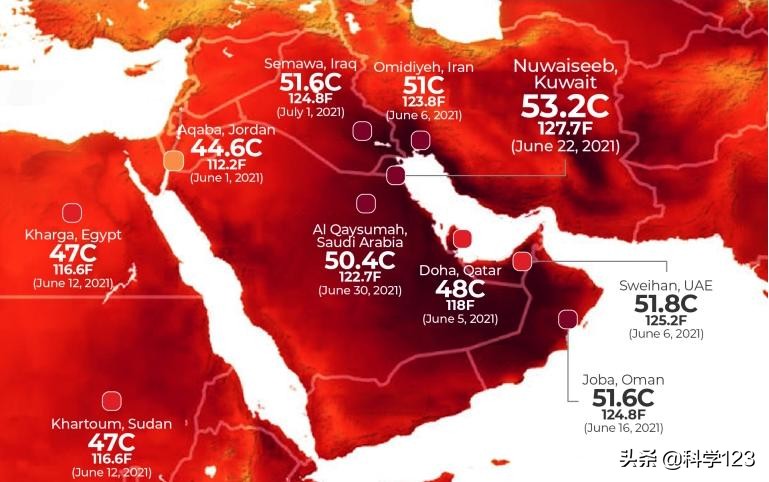 汽車被曬化，公路被曬裂，科威特氣溫達到70度，地球“發燒”了嗎