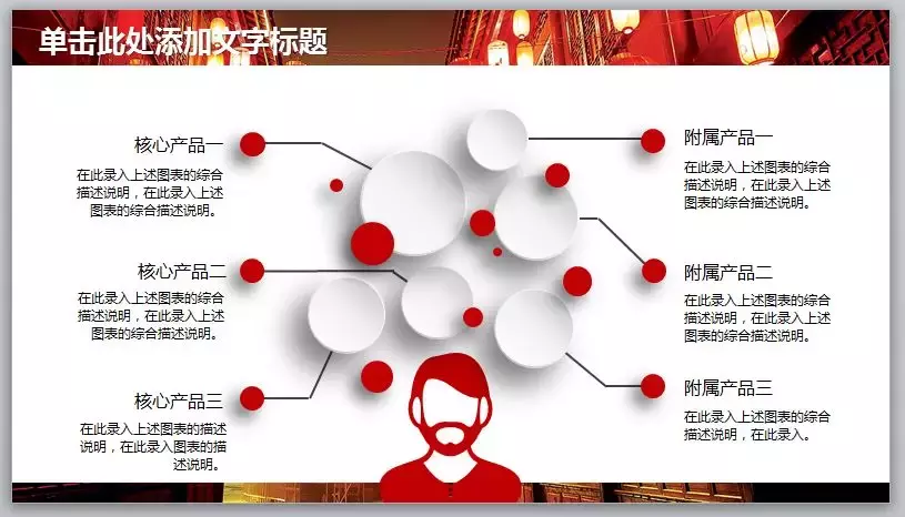 一份中国红风格年终总结PPT模板,让你的2018总结报告更亮眼