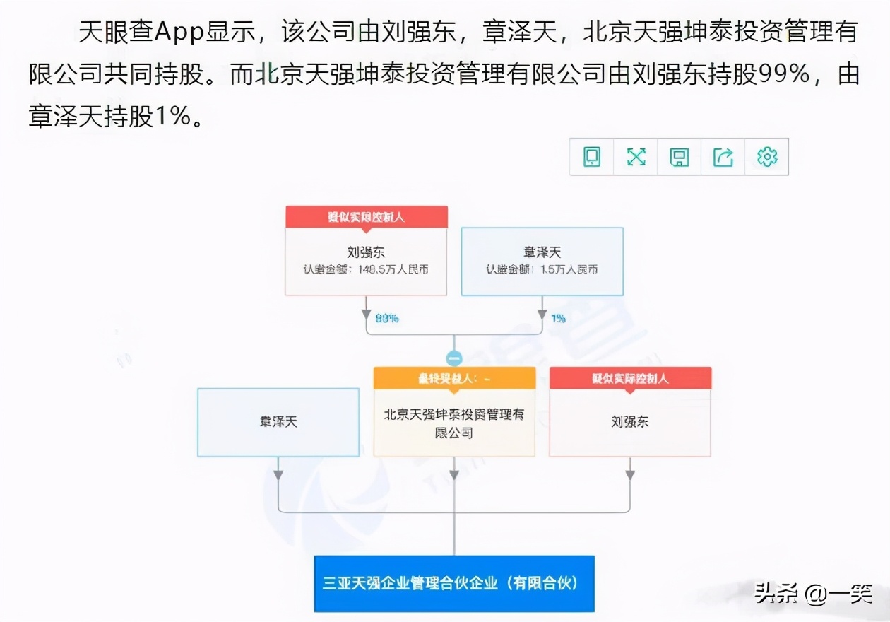 刘强东与章泽天共同成立新公司，命名为“天强”，实力秀恩爱