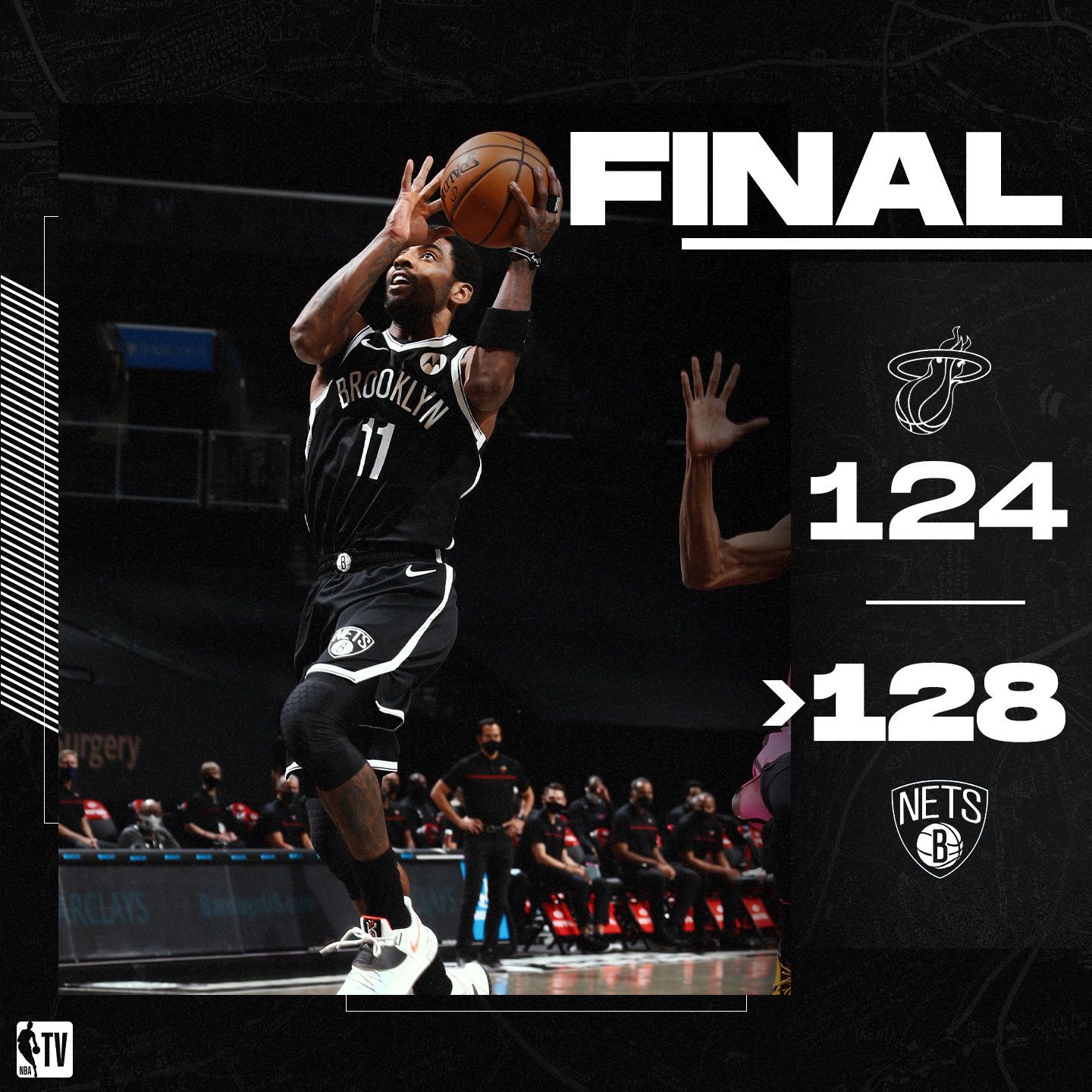 险胜|篮网4分险胜热火结束连败 可欧文归来后哈登咋就变成基德了