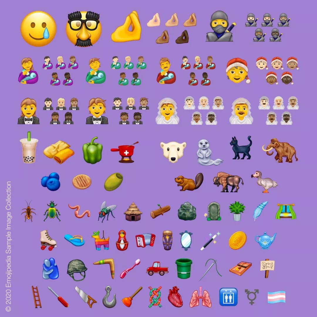 2020年emoji表情包新鮮出爐，神情奧妙，似乎看透了一整年