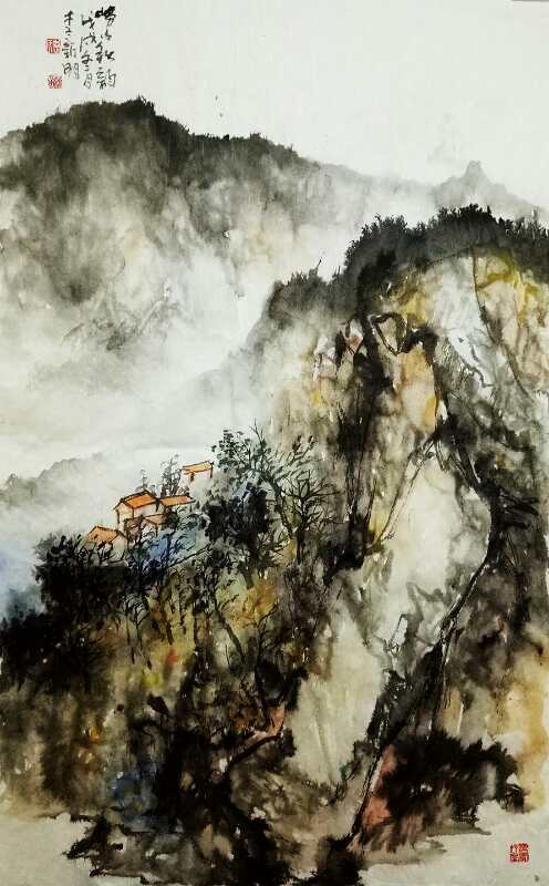 水墨画|平分秋色，阳阳说画国庆中秋书画展——国泰民安