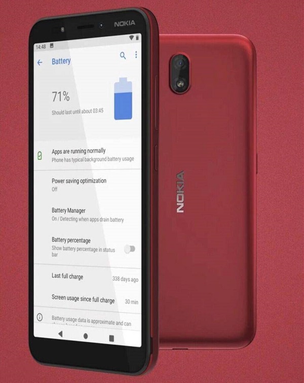 NokiaC1宣布公布：2GBB运行内存 16GB储存