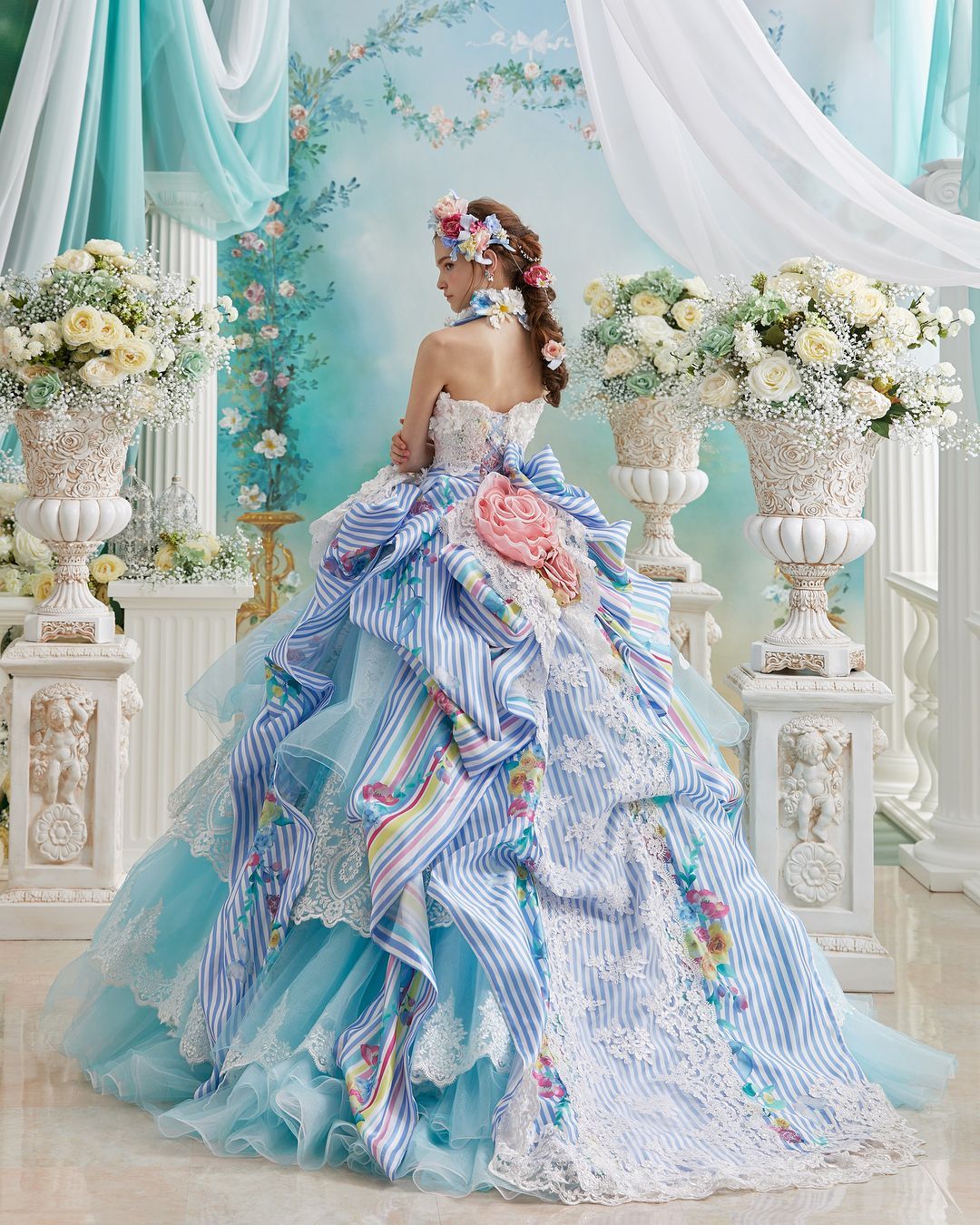 日本婚纱品牌Stella de libero 的嫁衣 唯美的花之嫁纱