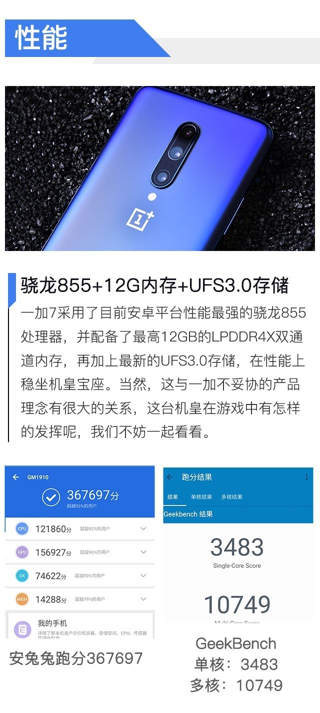 3999探頂旗艦穩(wěn)坐機皇 一加7 Pro全面評測