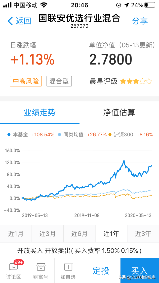 广发多元新兴股票基金和国联安优选行业混合基
