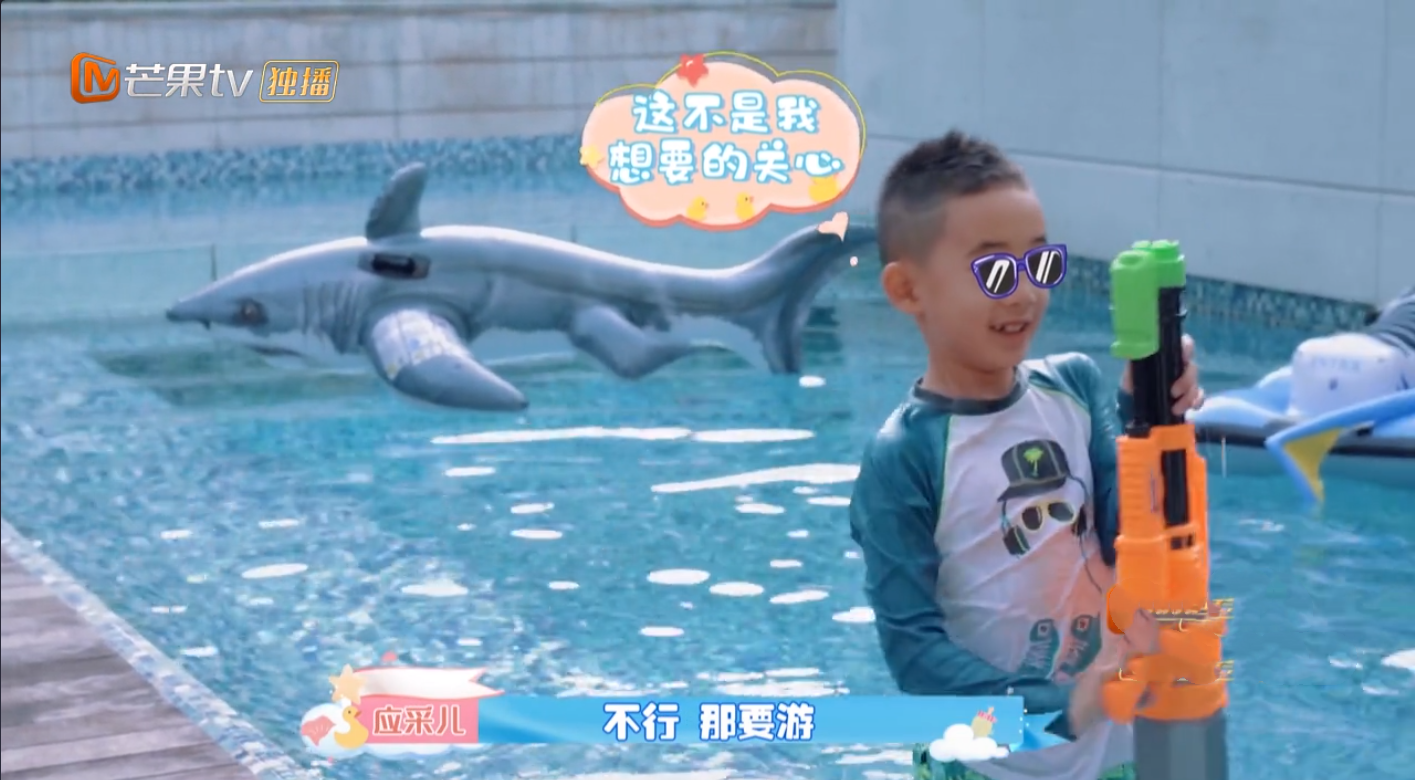 陳小春應采兒夫婦教育統一，小小春游泳冷到冒泡被要求陸地禁止