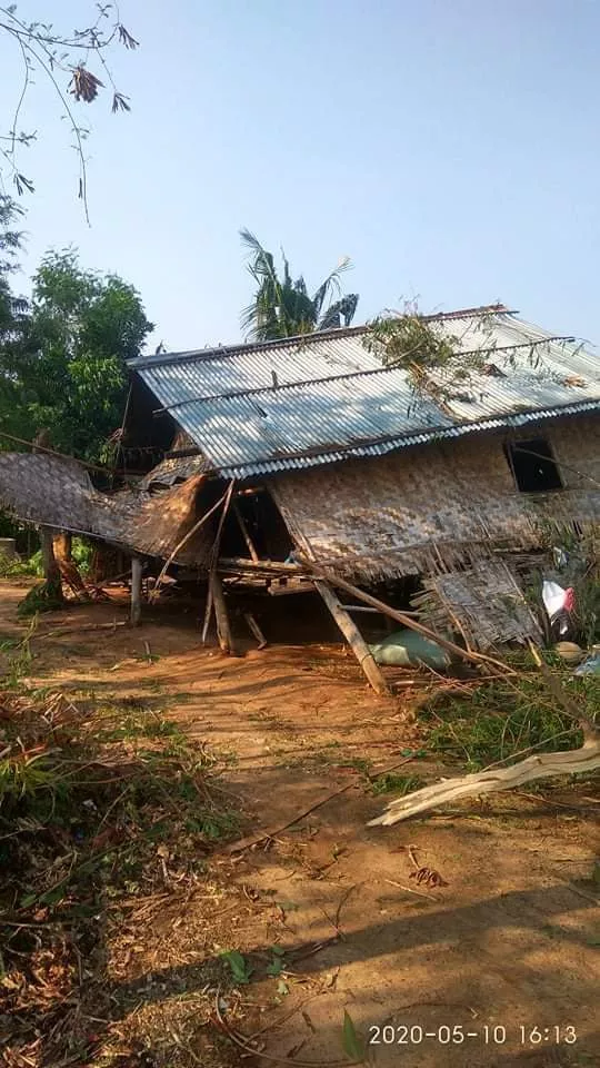 缅甸遭遇强风暴雨冰雹袭击，多个城市一片狼藉