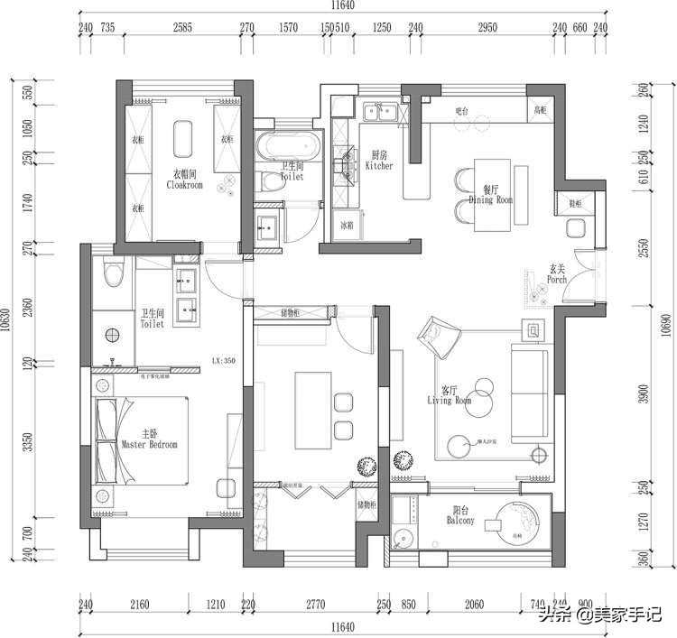 她125㎡房子，一进屋仿佛整个人都放松了下来，餐厨设计最有品