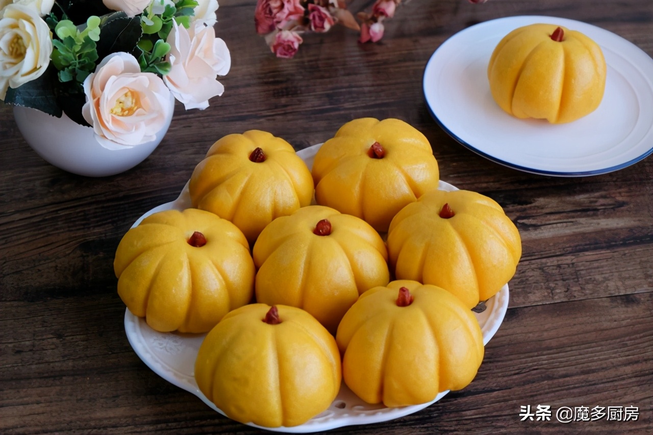 早起一小時，蒸一盤好吃又好看的豆沙包，不放水不加糖，香軟誘人