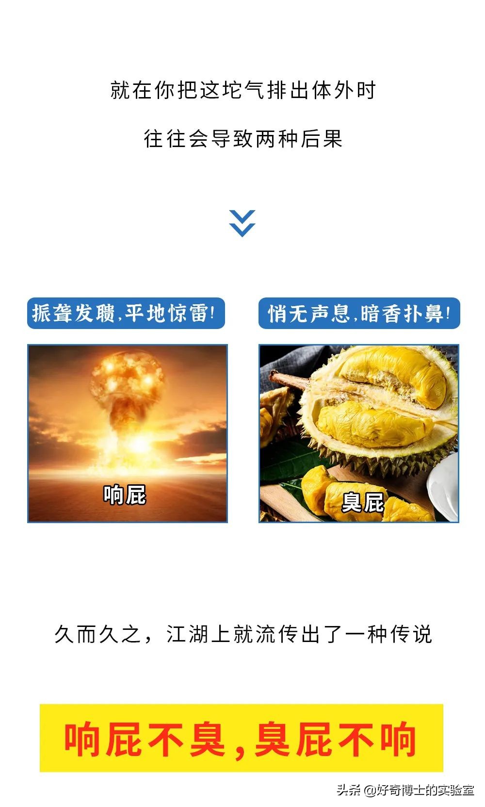 為什么響屁不臭，臭屁不響？能放出又響又臭的屁嗎？