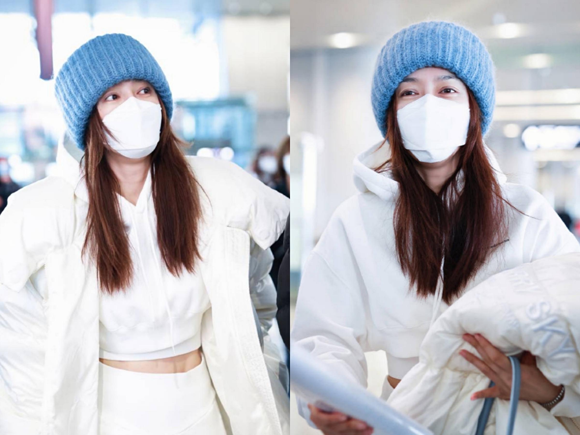 41岁秦岚人老心不老！机场演绎白月光，大冬天秀