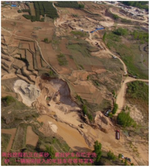 采石挖砂销售牟利 生态环境遭破坏
