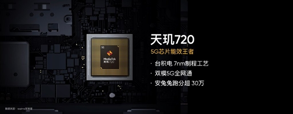 全世界第一款100元价格5G手机上，realme V3：999元起