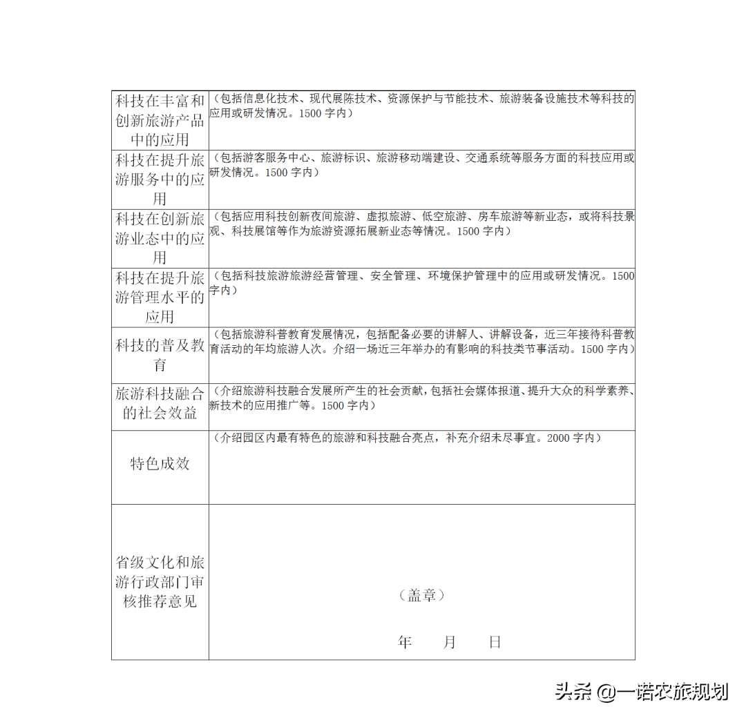 国家旅游科技示范园区试点开始申报