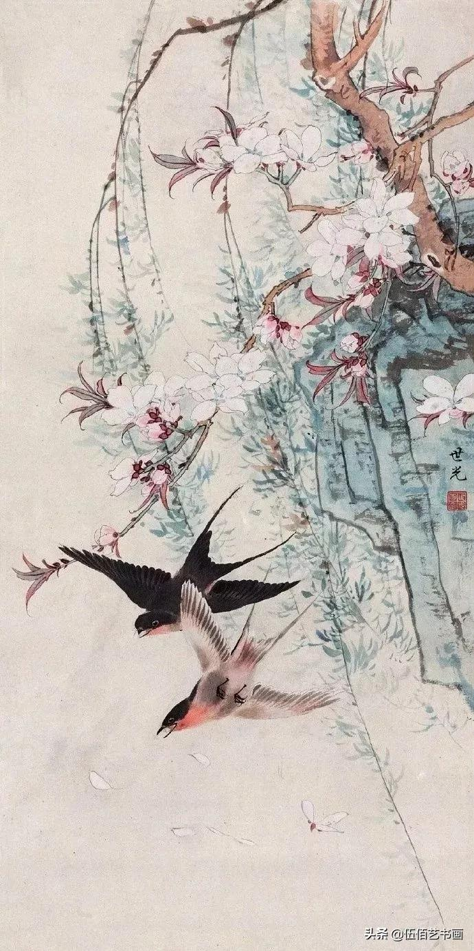 春燕回巢 国画里的春燕真美 资讯咖