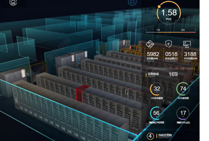 数据中心决策如何快人一步？一块大屏轻松实现3D数据可视化